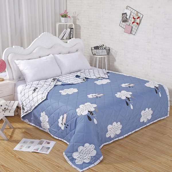 Home Textiles |   Double Air-Conditioning Quilt Washed Cotton Quilt Student Single Summer Dormitory Spring And Autumn Quilt Home & Kitchen Home Textiles