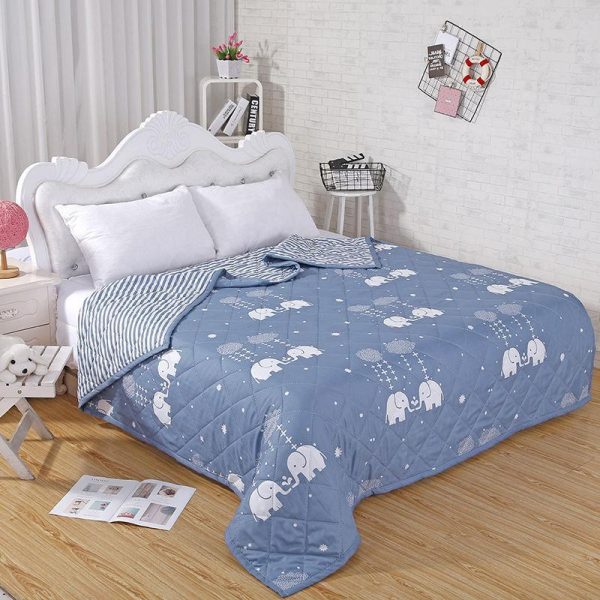 Home Textiles |   Double Air-Conditioning Quilt Washed Cotton Quilt Student Single Summer Dormitory Spring And Autumn Quilt Home & Kitchen Home Textiles