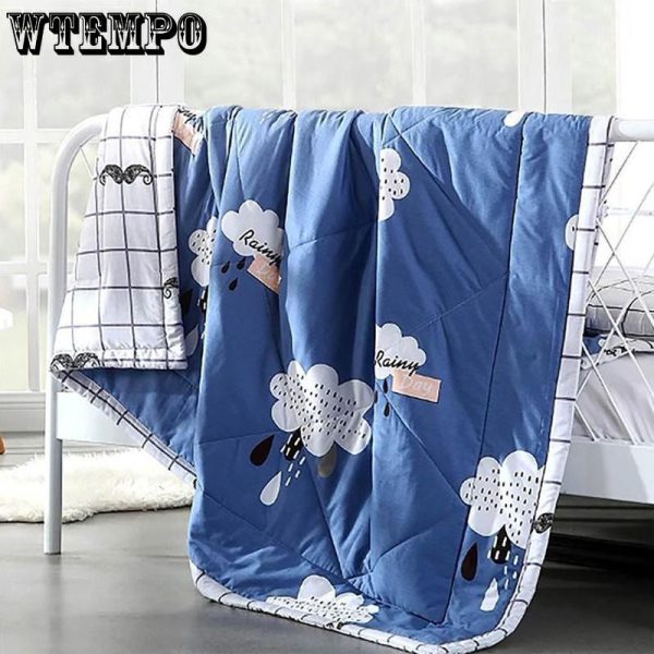 Home Textiles |   Double Air-Conditioning Quilt Washed Cotton Quilt Student Single Summer Dormitory Spring And Autumn Quilt Home & Kitchen Home Textiles