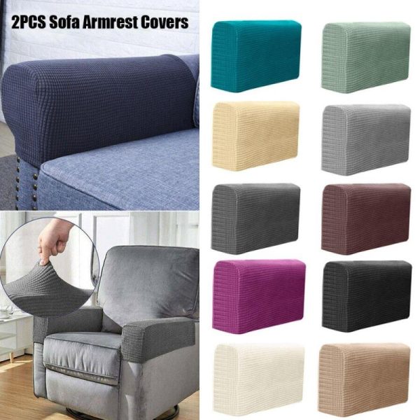 Home Textiles |   High Quality Chair Stretchy Removable Home & Living Couch Arm Protector Sofa Cover Armrest Covers Home & Kitchen Home Textiles