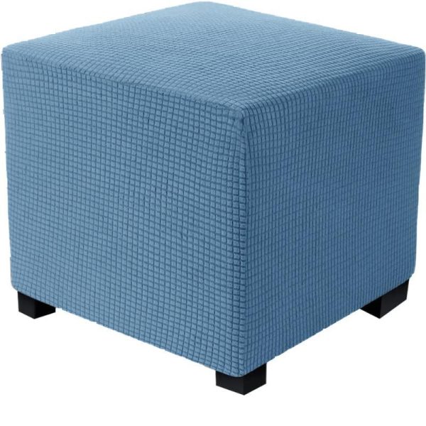 Home Textiles |   Jacquard Durable Square Stretch Footrest Ottoman Cover Folding Storage Stool Furniture Protector Rectangle Bench Slipcover Home & Kitchen Home Textiles