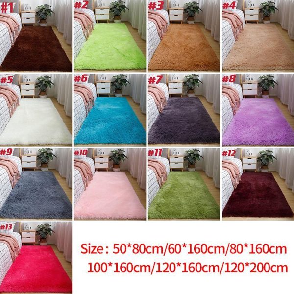 Home Textiles |   Living Room Rugs Imitation Wool Pad Fur Carpet Long Hair Soft Plush Bedroom Sofa Home & Kitchen Home Textiles