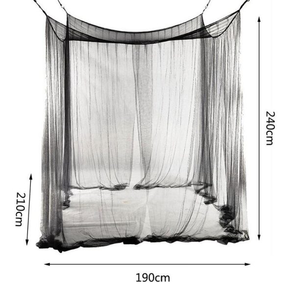 Home Textiles |   Mosquito Net 4-Corner Bed Netting Canopy For Queen/King Sized Bed Polyester Fabric Protection Children Bedding Home & Kitchen Home Textiles