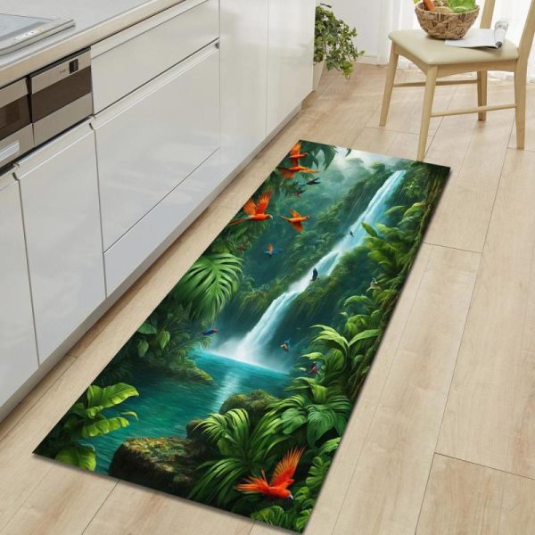 Home Textiles |   Natural Scenery Soft Kitchen Rug Anti-Fatigue Kitchen Rug Waterproof Non-Slip Rugs Set Runner Rug Bedside Rug Absorbent Carpet For Kitchen Home & Kitchen Home Textiles