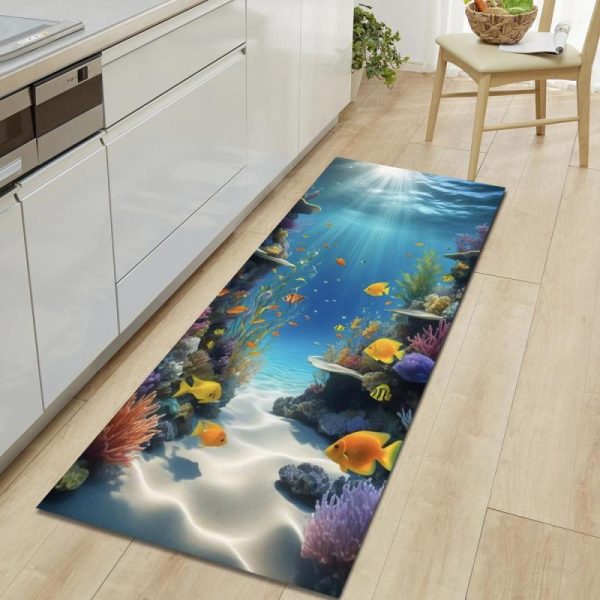 Home Textiles |   Natural Scenery Soft Kitchen Rug Anti-Fatigue Kitchen Rug Waterproof Non-Slip Rugs Set Runner Rug Bedside Rug Absorbent Carpet For Kitchen Home & Kitchen Home Textiles