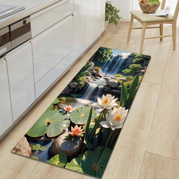 Home Textiles |   Natural Scenery Soft Kitchen Rug Anti-Fatigue Kitchen Rug Waterproof Non-Slip Rugs Set Runner Rug Bedside Rug Absorbent Carpet For Kitchen Home & Kitchen Home Textiles