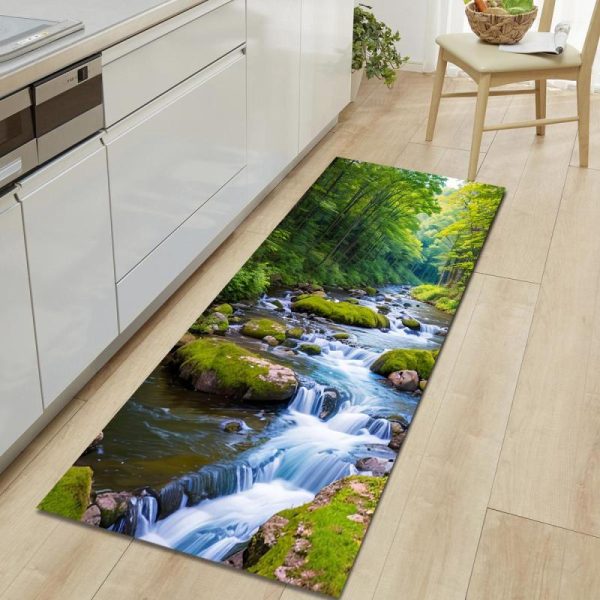 Home Textiles |   Natural Scenery Soft Kitchen Rug Anti-Fatigue Kitchen Rug Waterproof Non-Slip Rugs Set Runner Rug Bedside Rug Absorbent Carpet For Kitchen Home & Kitchen Home Textiles