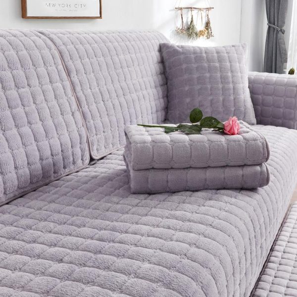 Home Textiles |   Soft Plush Sofa Cover Sofa Cushion Universal Sofe Covers Four Seasons Non-Slip Winter Sofa Cushion Cover Home & Kitchen Home Textiles