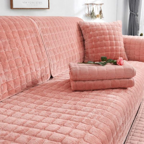 Home Textiles |   Soft Plush Sofa Cover Sofa Cushion Universal Sofe Covers Four Seasons Non-Slip Winter Sofa Cushion Cover Home & Kitchen Home Textiles