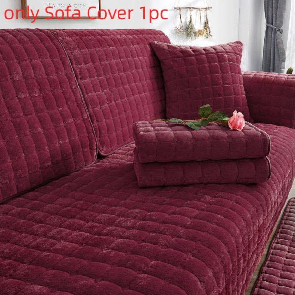 Home Textiles |   Soft Plush Sofa Cover Sofa Cushion Universal Sofe Covers Four Seasons Non-Slip Winter Sofa Cushion Cover Home & Kitchen Home Textiles