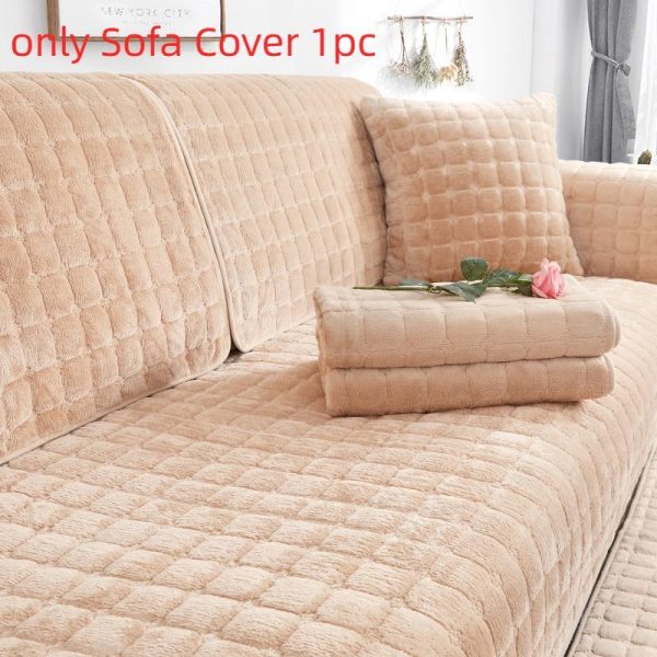 Home Textiles |   Soft Plush Sofa Cover Sofa Cushion Universal Sofe Covers Four Seasons Non-Slip Winter Sofa Cushion Cover Home & Kitchen Home Textiles