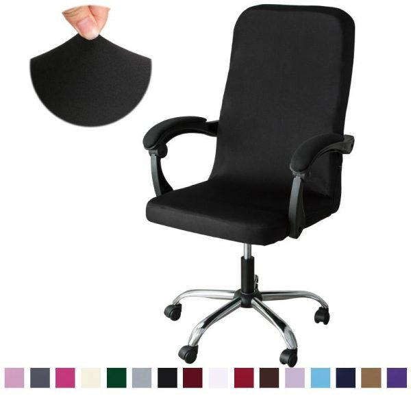 Home Textiles |   Universal Solid Color Office Chair Cover Elastic Stretch Removable Cpmputer Chair Cover Anti-Dust Rotatable Armchair Protector Slipcover Home & Kitchen Home Textiles