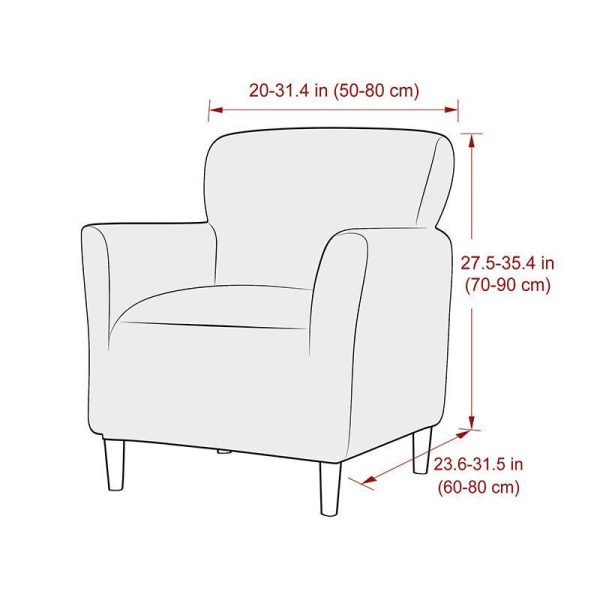 Home Textiles |   Waterproof Armchair Cover Stretch Single Sofa Slipcover Soft Elastic Single Small Chair Seater Sofa Covers For Home Club Hotel Home & Kitchen Home Textiles