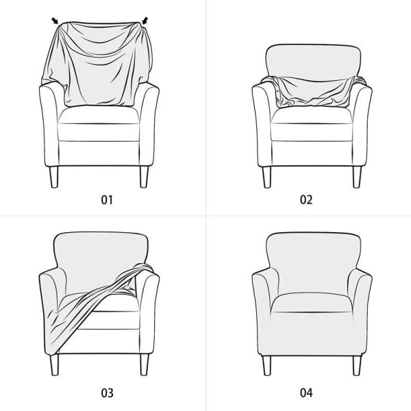 Home Textiles |   Waterproof Armchair Cover Stretch Single Sofa Slipcover Soft Elastic Single Small Chair Seater Sofa Covers For Home Club Hotel Home & Kitchen Home Textiles