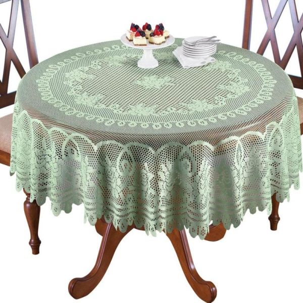 Home Textiles |   White Or Cream Lace Kitchen Table Cloth Tablecloth Round Or Oblong Choice Home & Kitchen Home Textiles