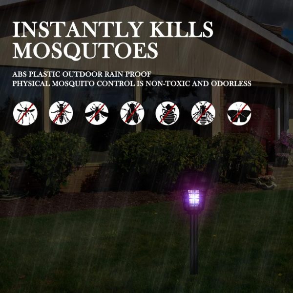 Household Supplies |   1 Pcs Solar Bug Zapper Waterproof Outdoor Mosquito Zapper Mosquito Killer And Lighting Mosquito Repellent Lamp For Indoor Outdoor Home & Kitchen Household Supplies