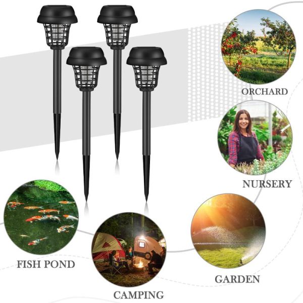 Household Supplies |   1 Pcs Solar Bug Zapper Waterproof Outdoor Mosquito Zapper Mosquito Killer And Lighting Mosquito Repellent Lamp For Indoor Outdoor Home & Kitchen Household Supplies