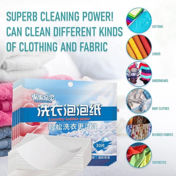 Household Supplies |   180/90/60/30Pcs Laundry Detergent Sheets Easy Dissolve Laundry Tablets Strong Deep Cleaning Detergent Laundry Soap For Washing Machine Home & Kitchen Household Supplies