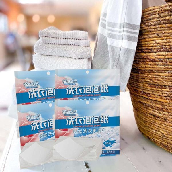 Household Supplies |   180/90/60/30Pcs Laundry Detergent Sheets Easy Dissolve Laundry Tablets Strong Deep Cleaning Detergent Laundry Soap For Washing Machine Home & Kitchen Household Supplies