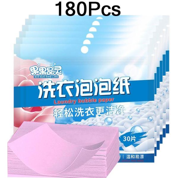 Household Supplies |   180/90/60/30Pcs Laundry Detergent Sheets Easy Dissolve Laundry Tablets Strong Deep Cleaning Detergent Laundry Soap For Washing Machine Home & Kitchen Household Supplies