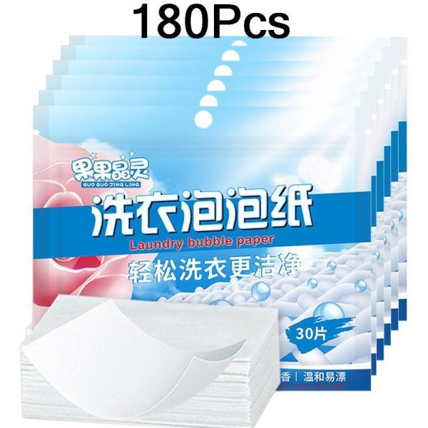 Household Supplies |   180/90/60/30Pcs Laundry Detergent Sheets Easy Dissolve Laundry Tablets Strong Deep Cleaning Detergent Laundry Soap For Washing Machine Home & Kitchen Household Supplies