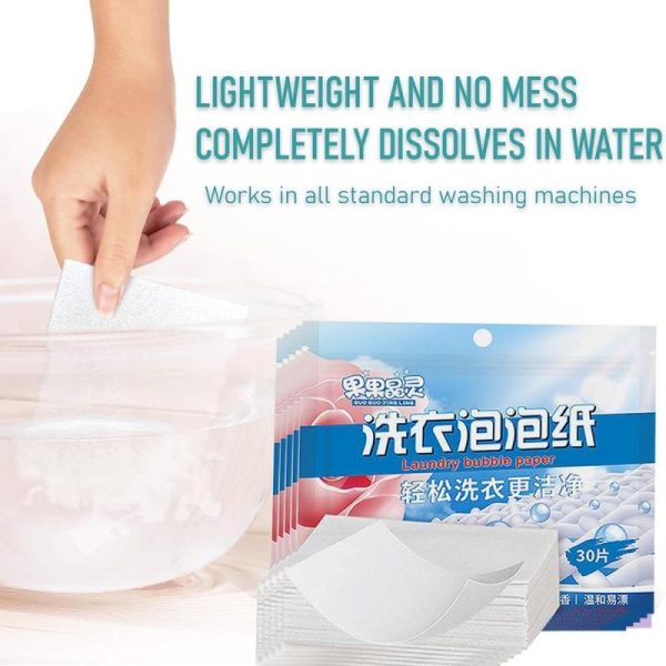 Household Supplies |   180/90/60/30Pcs Laundry Detergent Sheets Easy Dissolve Laundry Tablets Strong Deep Cleaning Detergent Laundry Soap For Washing Machine Home & Kitchen Household Supplies