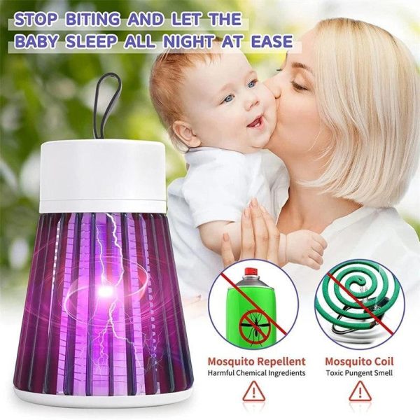 Household Supplies |   2023 Electric Shock Mosquito Killer Lamp Usb Fly Trap Zapper Insect Killer Repellent Bedroom Outdoor Anti Mosquito Trap Home & Kitchen Household Supplies