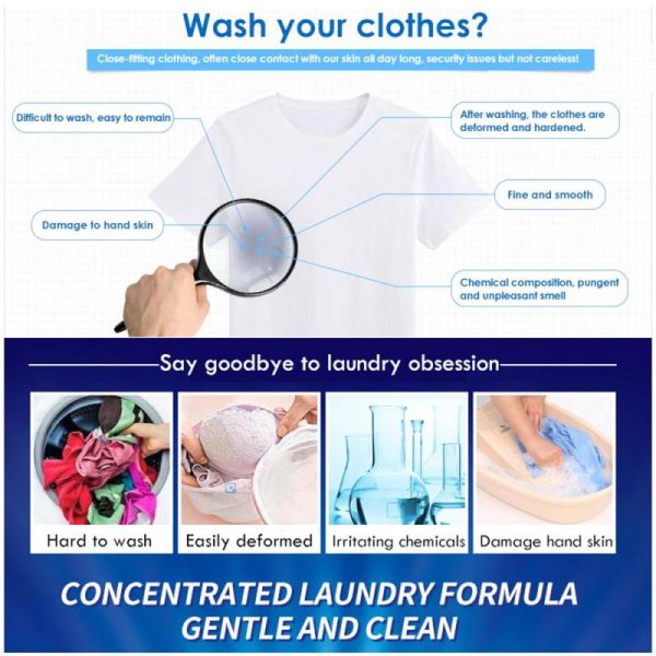 Household Supplies |   40/120Pcs Nano Super Concentrated Laundry Clean Gentle Washing Tool Home Supplies Cleaning Tools Detergent Sheets Home & Kitchen Household Supplies