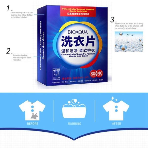 Household Supplies |   40/120Pcs Nano Super Concentrated Laundry Clean Gentle Washing Tool Home Supplies Cleaning Tools Detergent Sheets Home & Kitchen Household Supplies