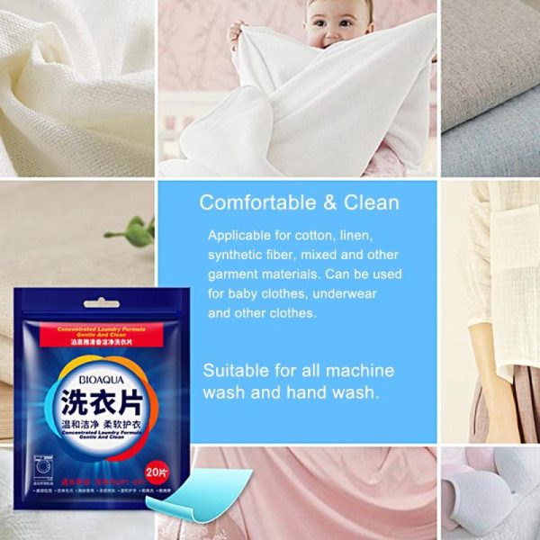 Household Supplies |   40/120Pcs Nano Super Concentrated Laundry Clean Gentle Washing Tool Home Supplies Cleaning Tools Detergent Sheets Home & Kitchen Household Supplies