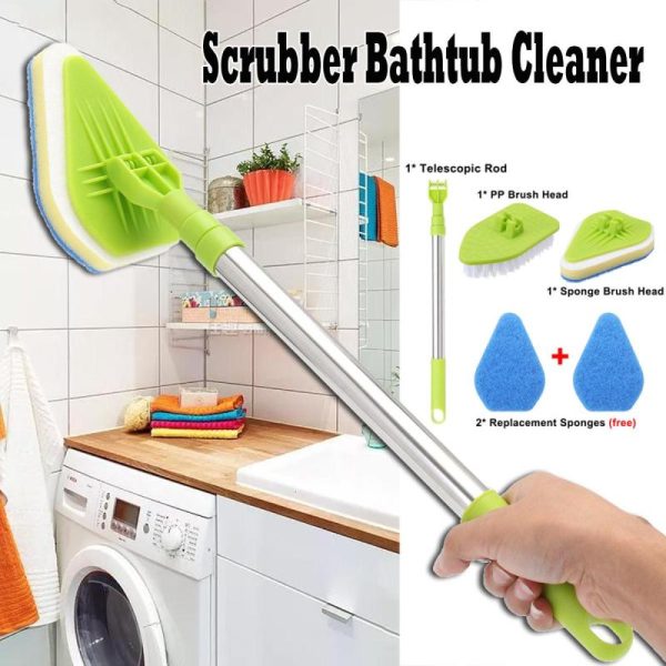 Household Supplies |   Clean Mop Brush Scrubber Telescopic Cleaning Pad Bathtub Sponges Glass Polish With Handle Home & Kitchen Household Supplies