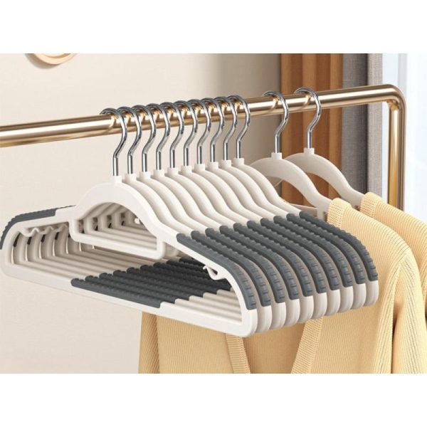 Household Supplies |   Clothes Hangers, Non-Slip And Traceless Clothes Support, Thicken Plastic 360° Rotating Multi-Functional Clothes Hanger 10 Pack Home & Kitchen Household Supplies