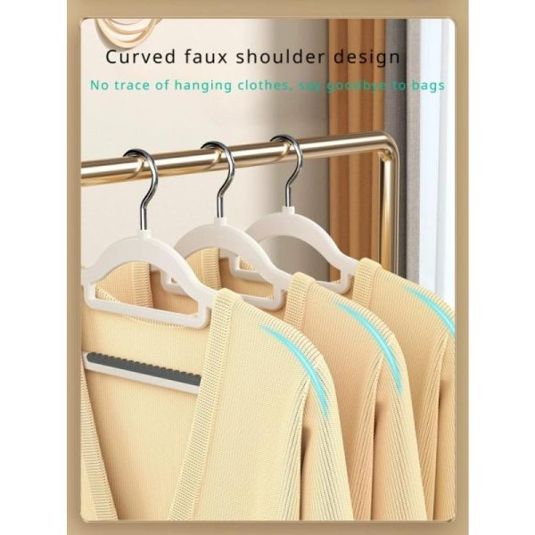 Household Supplies |   Clothes Hangers, Non-Slip And Traceless Clothes Support, Thicken Plastic 360° Rotating Multi-Functional Clothes Hanger 10 Pack Home & Kitchen Household Supplies