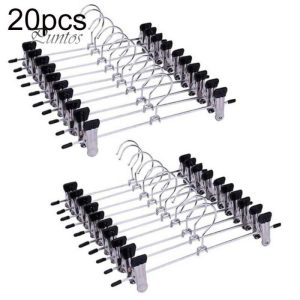 Household Supplies |   Decorative Life 10/20Pcs Non-Slip Adjustable Stand Hanger Pants Skirt Clothes Rotatable Clips Home & Kitchen Household Supplies