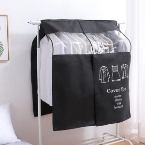 Household Supplies |   Non-Woven Fabric Hanging Cloth Wardrobe Suit Coat Transparent Window Dust Cover Home & Kitchen Household Supplies