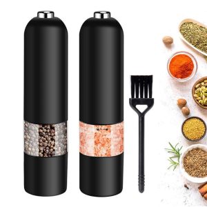 Kitchen, Dining & Bar |   Automatic Salt Pepper Grinder Set Electric Spice Mill For Pepper Spice Adjustable Coarseness Kitchen Grinding Gadgets Home & Kitchen Kitchen, Dining & Bar