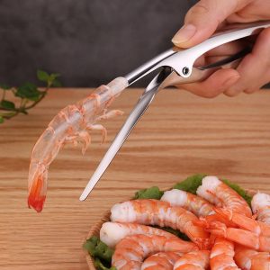 Kitchen, Dining & Bar |   Stainless Steel Prawn Peeler Shrimp Deveiner Peel Device Creative Kitchen Tools Home & Kitchen Kitchen, Dining & Bar