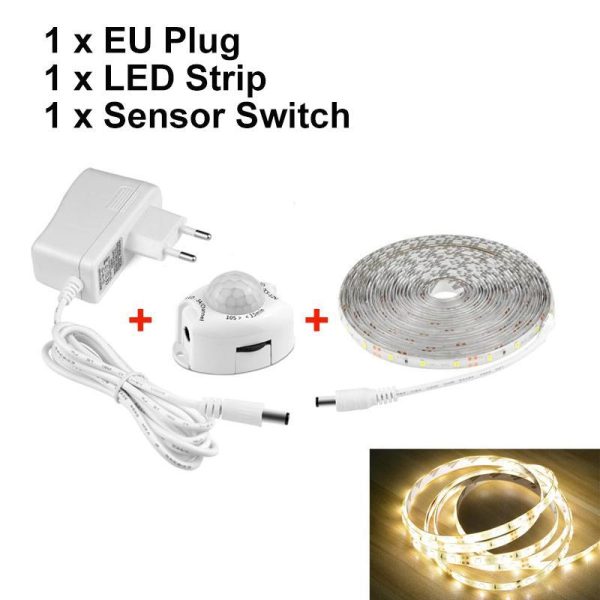 Lighting |   1M 2M 3M 4M 5M Motion Sensor Led Cabinet Light Night Sensor Strip Home & Kitchen Lighting