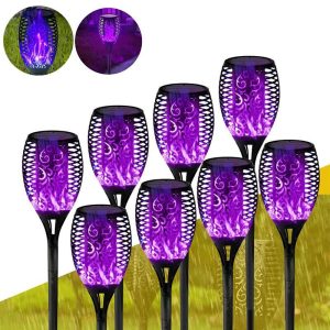 Lighting |   4Pcs Solar Lights Outdoor Garden Solar Torch Lights Ip65 Waterproof Flickering Flame Torch Lights Solar Flame Lights For Garden Patio Pathway Yard Home & Kitchen Lighting