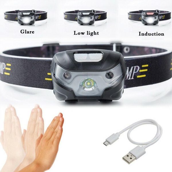 Lighting |   Waterproof Headlight Super Bright Head Torch Led Usb Headlamp Camping Fishing Home & Kitchen Lighting