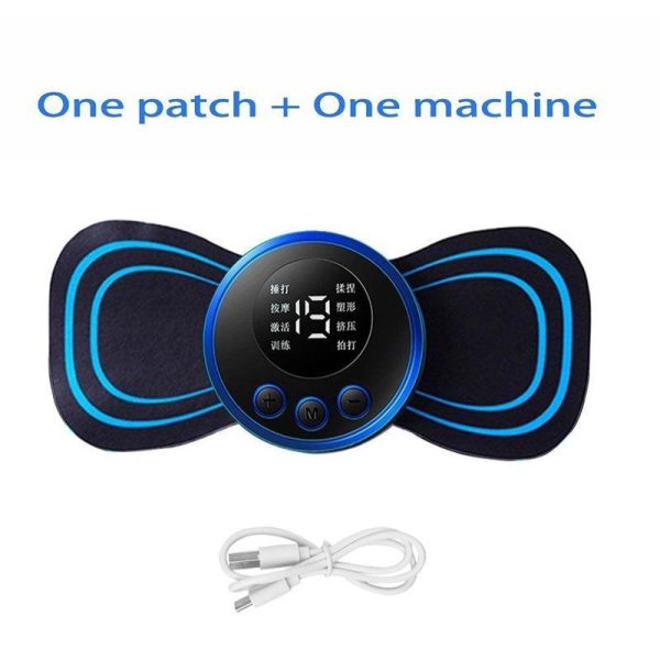 Massage Items |   1/2/3/4Pcs Ems Electric Neck Massager 8 Mode 19 Gears Tens Pulsed Therapy Instrument Cervical Back Massage Muscle Stimulator Patches Pain Relief Health Massage Items