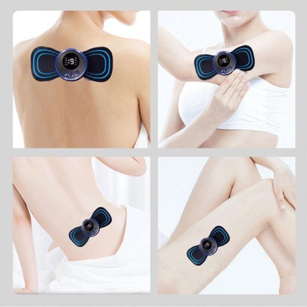 Massage Items |   1/2/3/4Pcs Ems Electric Neck Massager 8 Mode 19 Gears Tens Pulsed Therapy Instrument Cervical Back Massage Muscle Stimulator Patches Pain Relief Health Massage Items