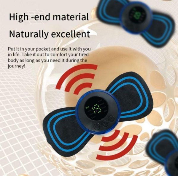 Massage Items |   1/2/3/4Pcs Ems Electric Neck Massager 8 Mode 19 Gears Tens Pulsed Therapy Instrument Cervical Back Massage Muscle Stimulator Patches Pain Relief Health Massage Items