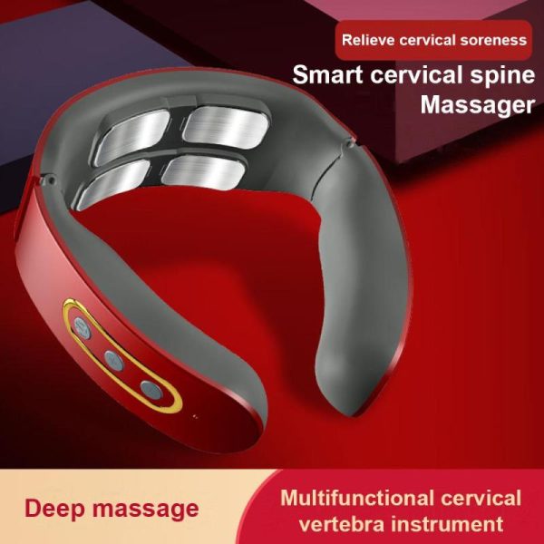 Massage Items |   Ems Electric Cervical Spine Massager 6 Models 9 Gears Neck Shoulder Massage Vertebra Relax Automatic Heating Physiotherapy Pain Relief Rechargeable Health Massage Items