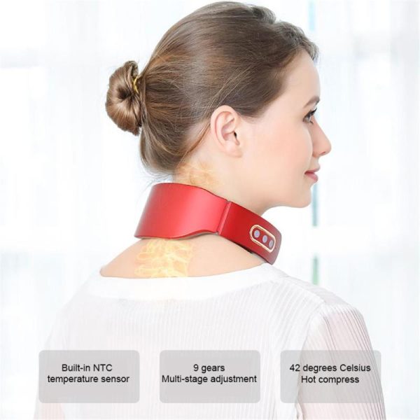 Massage Items |   Ems Electric Cervical Spine Massager 6 Models 9 Gears Neck Shoulder Massage Vertebra Relax Automatic Heating Physiotherapy Pain Relief Rechargeable Health Massage Items