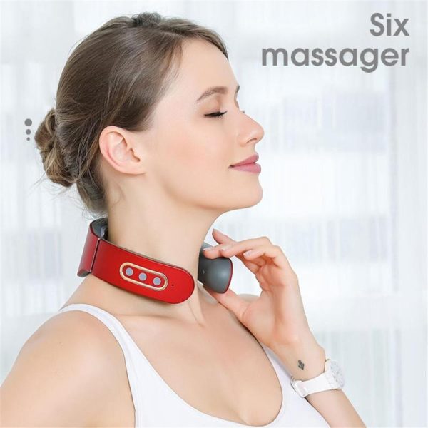 Massage Items |   Ems Electric Cervical Spine Massager 6 Models 9 Gears Neck Shoulder Massage Vertebra Relax Automatic Heating Physiotherapy Pain Relief Rechargeable Health Massage Items