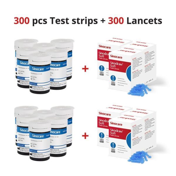 Medical Devices |   100-400Pcs Sinocare Safe-Accu2 Blood Glucose Sugar Test Strips Painless Health Medical Devices