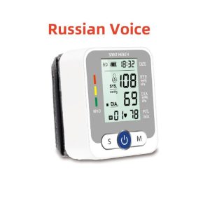 Medical Devices |   2024 New  Russian Voice Care Automatic Wrist Digital Blood Pressure Monitor Tonometer Meter For Measuring And Pulse Rate Portable Health Medical Devices