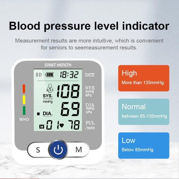 Medical Devices |   2024 New  Russian Voice Care Automatic Wrist Digital Blood Pressure Monitor Tonometer Meter For Measuring And Pulse Rate Portable Health Medical Devices