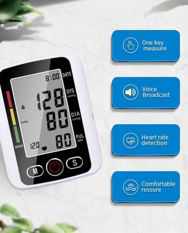 Medical Devices |   Big Screen Big Size Tonometer Blood Pressure Monitor Arm Automatic Bp Sphygmomanometer Health Medical Devices